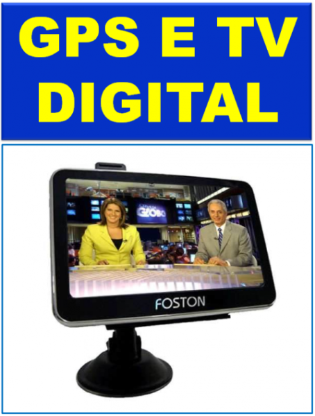 GPS FOSTON FS-3D473, COM CÂMERA DE RÉ, FS-473 3D TELA DE 4.3