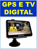 GPS FOSTON FS-3D473, COM CÂMERA DE RÉ, FS-473 3D TELA DE 4.3